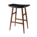 Freja Bar Stool Leather Stripe Seat