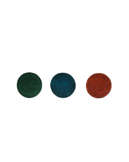 TRI-COLOR COASTER SET