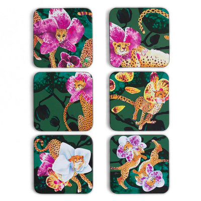Cheetah Bloom Bloom Coasters – Set of 6