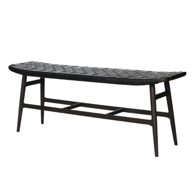 Freja Bench Leather Stripe Seat