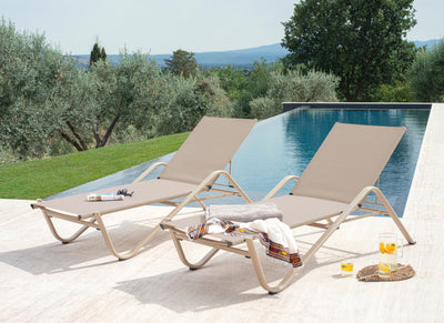 HOLLY STACKABLE SUNBED WITH HIDDEN WHEELS