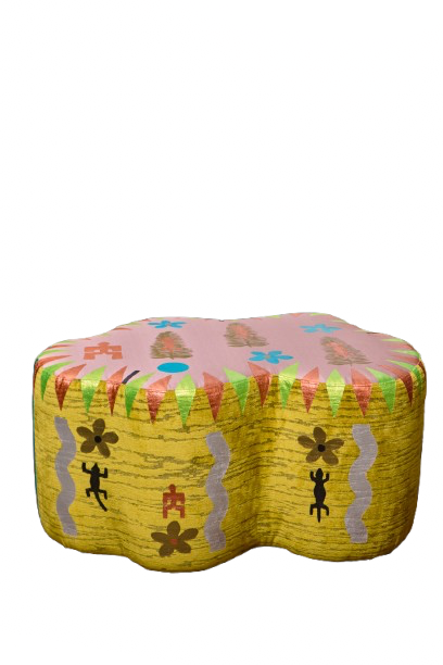 SQUIGGLY OTTOMAN IN GARDEN OF CURIOSITIES