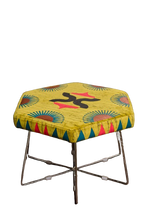 Handpainted Hexagon Metal Guest Stools