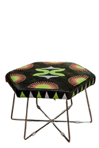 Handpainted Hexagon Metal Guest Stools
