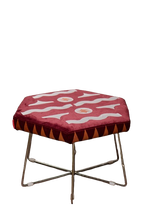 Handpainted Hexagon Metal Guest Stools