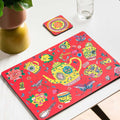 Longevitea Red Placemats – Set of 4