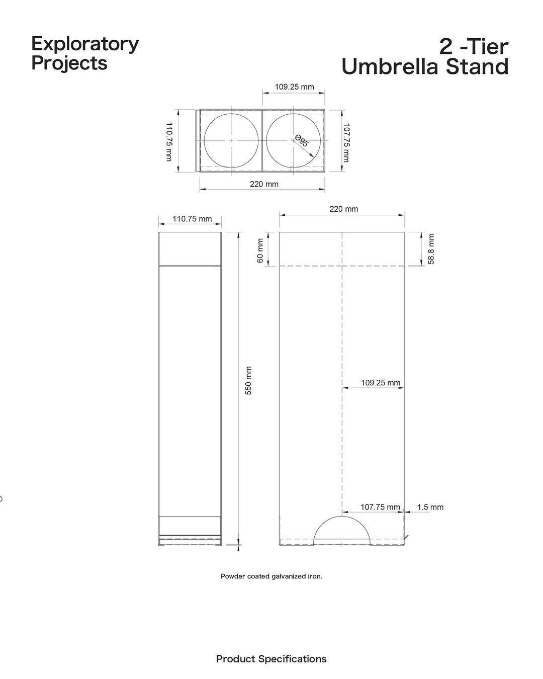 2 Tier Umbrella Stand