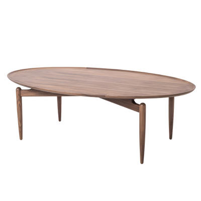 느린 타원형 커피 테이블