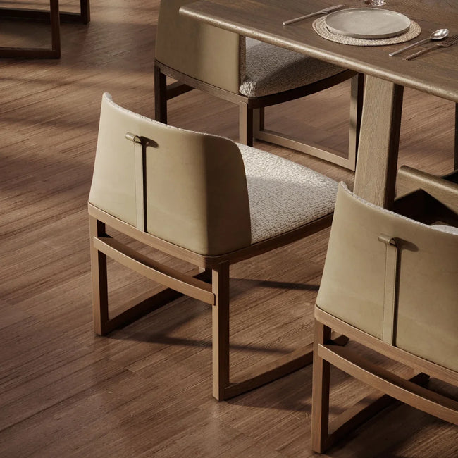 Hida Dining Chair Leather Back