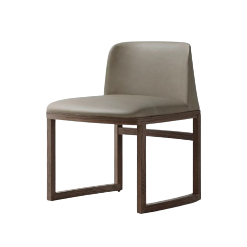 Hida Dining Chair Leather Back