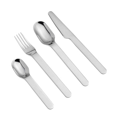 Designed by Swiss design studio BIG-GAME, Everyday Cutlery is an cutlery series comprising plain knives, forks, spoons and teaspoons. It is made in durable stainless steel with silver or gold finish. 