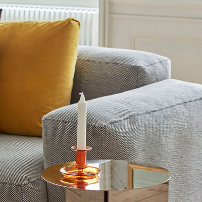 Coloured borosilicate glass with a ‘tinted’ rim creates an elegant and distinct design in HAY’s Flare Candleholder. The candleholders are available in a choice of colours.