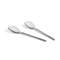Designed by Swiss design studio BIG-GAME, Sunday is a cutlery series with fluted handles, comprising knives, forks, dessert spoons, serving spoons teaspoons and latte spoons. Made in durable stainless steel. 
