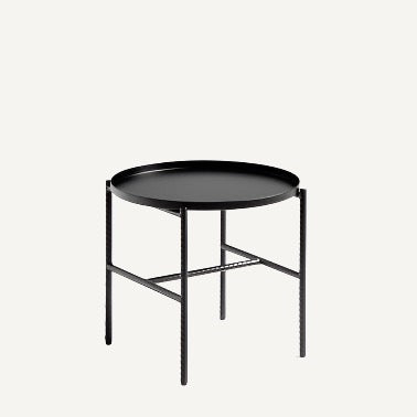 Sylvain Willenz’s Rebar collection is a series of coffee-, side- and tray tables that explores the possibilities of reconsidering construction materials and processes. The design juxtaposes the reinforced steel bar frame with black marble tops and metal trays to create a balanced aesthetic. The tables are available in different sizes in round, square and rectangular shapes, and are suitable for using in private, corporate or public spaces.