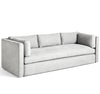 With its contemporary lines and high comfort, the Hackney Sofa strikes the perfect balance between modern and traditional styling. Constructed with a wooden frame featuring a coil spring system wrapped in down and polyurethane foam, it offers soft and comfortable seating. Its generous proportions and timeless aesthetics make it suitable for a wide range of private and public contexts. Available in 2-seater or 3-seater versions in a variety of upholstery options.